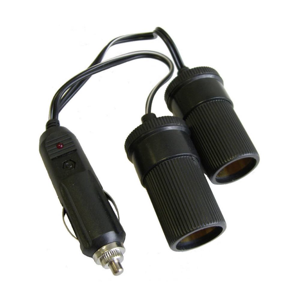 12V/24V 2-Way Car Cigar Lighter Socket Splitter