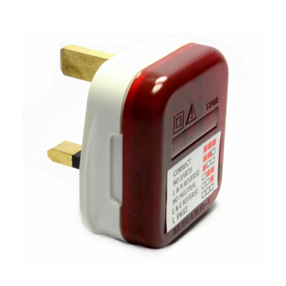 13A Plug-In Mains Socket Tester – Earth, Polarity & Safety Checker