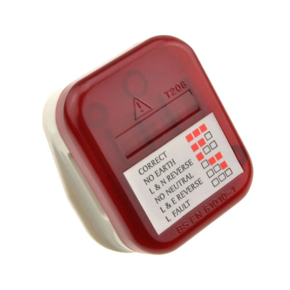 13A Plug-In Mains Socket Tester – Earth, Polarity & Safety Checker