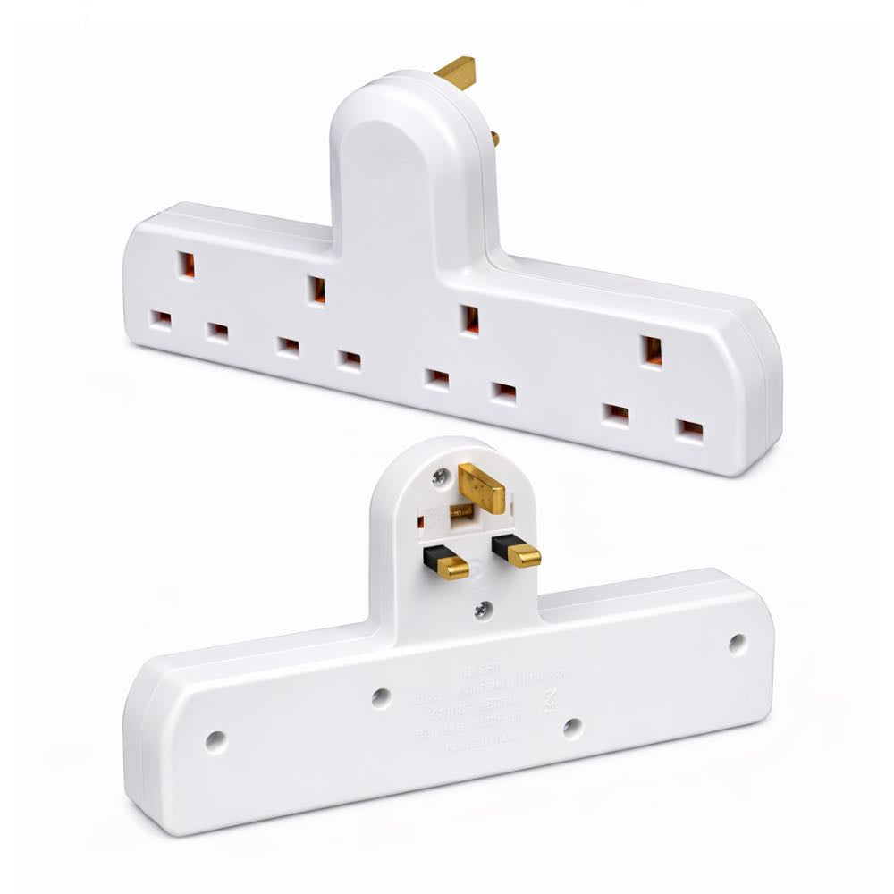 13A Plug-In Socket Extender – 3 Way / 4 Way Multi Socket Adapter