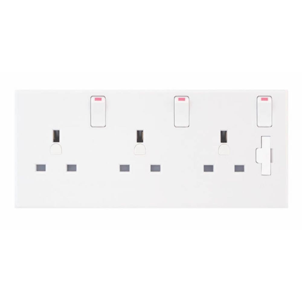 13A Single Socket to Double / Triple / Quad Switched Socket Converter