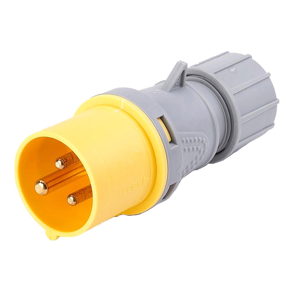 16A Plug to 16A Socket 110V Yellow Site Extension Cable – Various Lengths