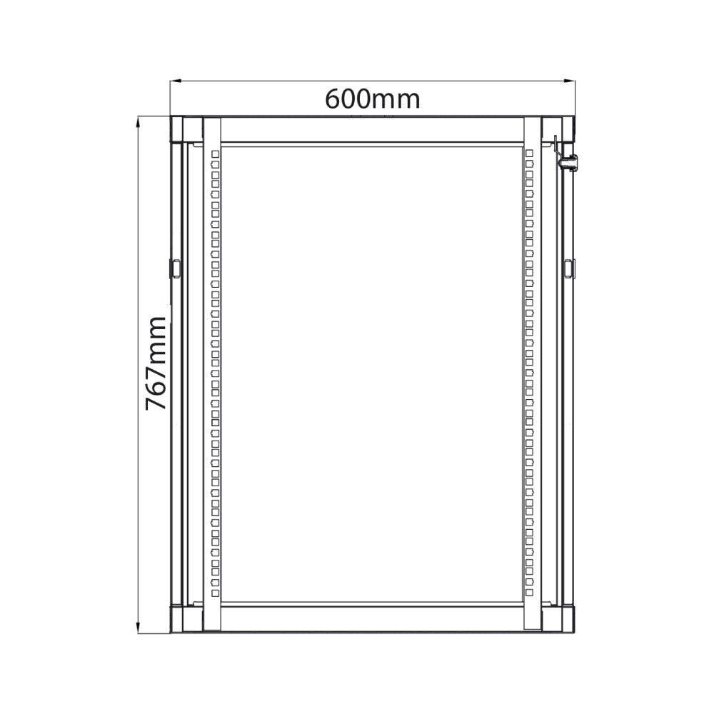 Buy 19 Inch Rack Cabinet with Lockable Front Door 15U 600mm