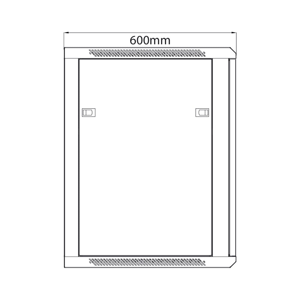 19" Rack Cabinet with Lockable Front Door – 15U – 600mm Depth