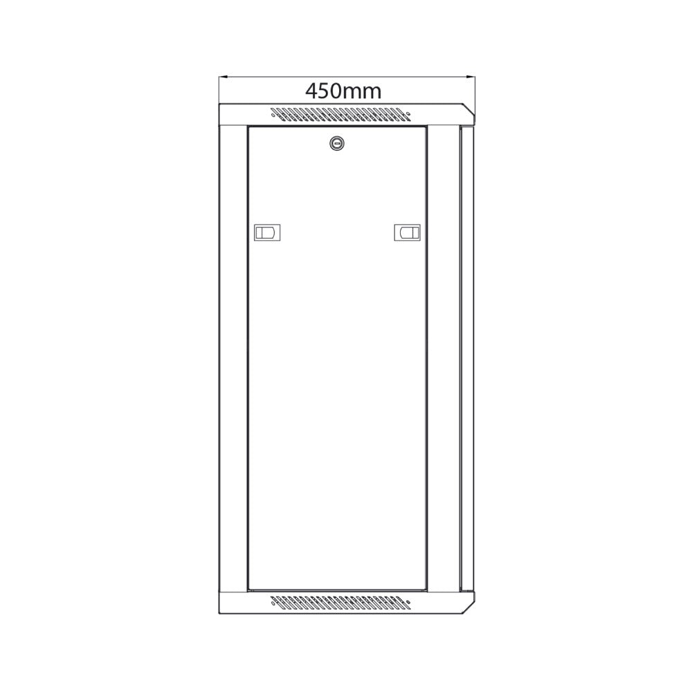 19 Inch Rack Cabinets with Lockable Front Doors 18U 450mm