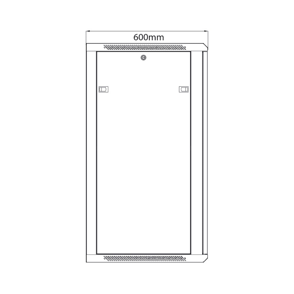 19" Rack Cabinet with Lockable Front Door – 22U – 600mm Depth