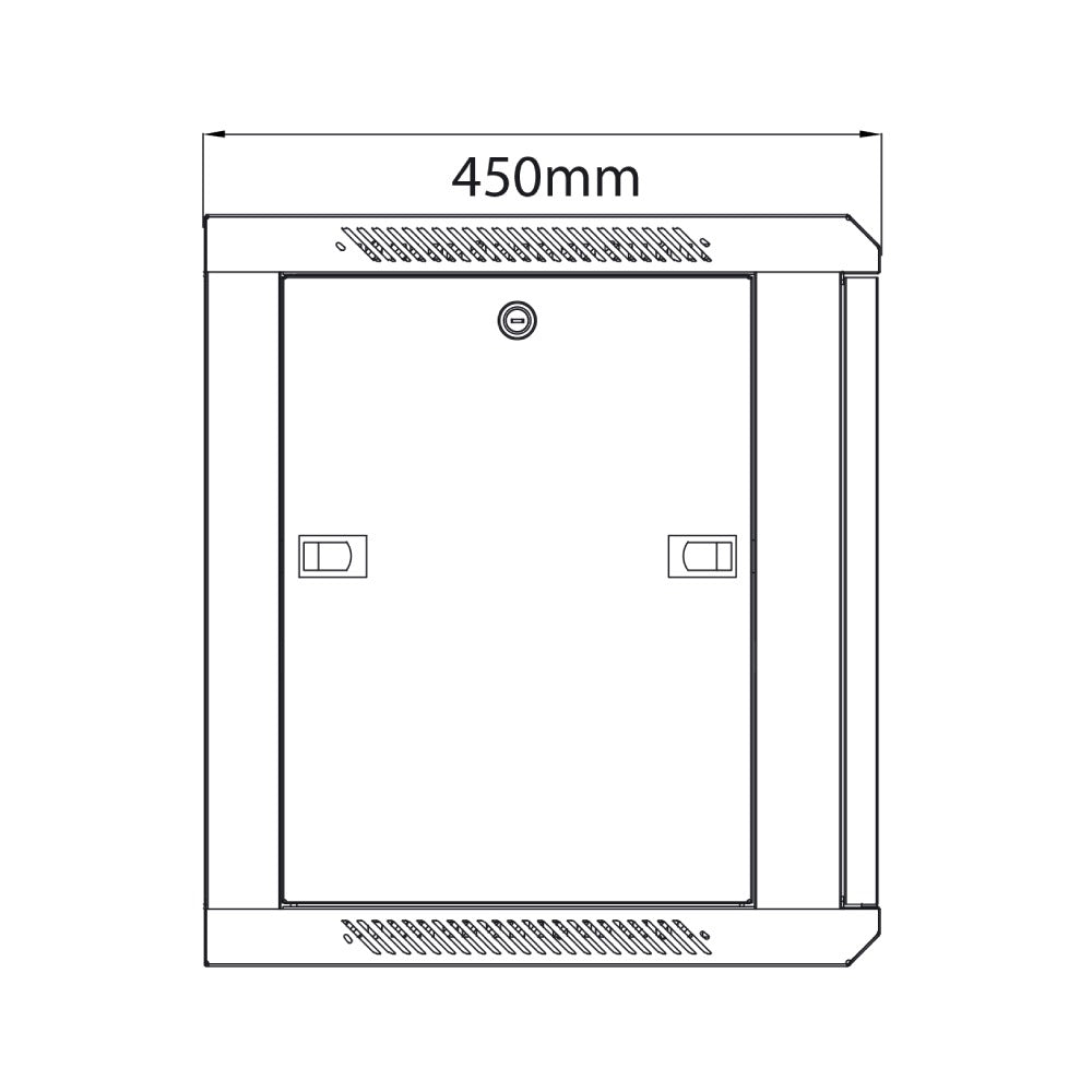 19" Rack Cabinet with Lockable Front Door – 9U – 450mm Depth