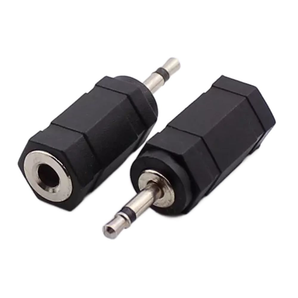 2.5mm Mono Jack Plug to 3.5mm Mono Jack Socket Audio Adaptor