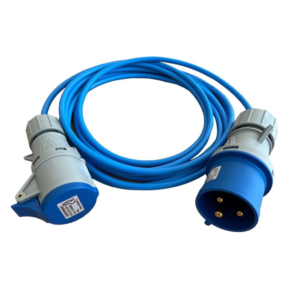 32A Plug to 16A Socket Connector Adaptor Generator, Power Distribution Units - Various Lengths