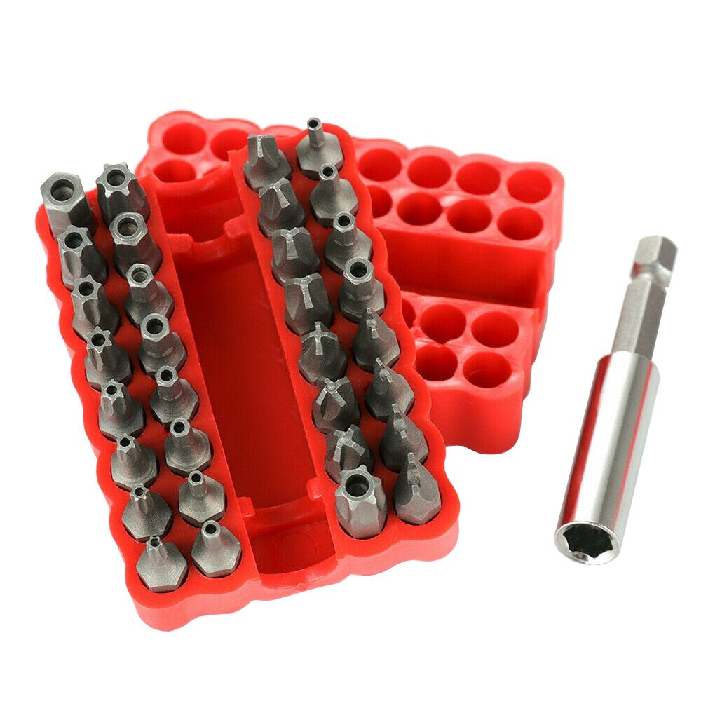 33-Piece Security Bit Set for Cordless Screwdrivers & Drills