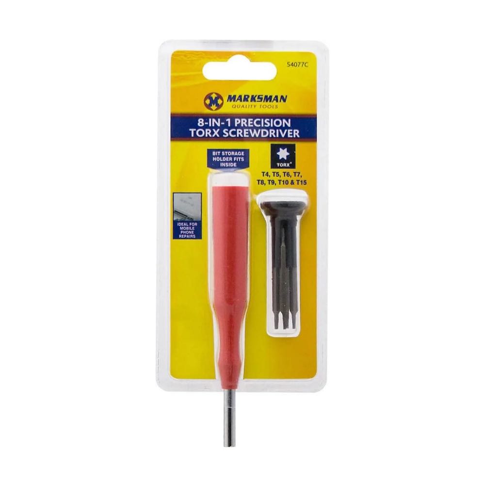 8-in-1 Mini Precision Torx Screwdriver Set with Integrated Bit Storage