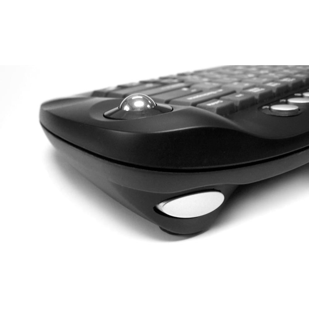 ACCARATUS Toughball 2 Wireless Multimedia Ergonomic Keyboard with Optical Trackball (Black)