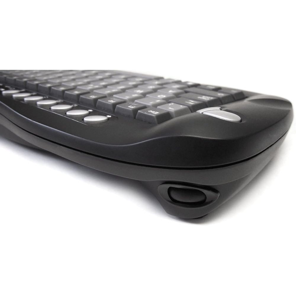 ACCARATUS Toughball 2 Wireless Multimedia Ergonomic Keyboard with Optical Trackball (Black)