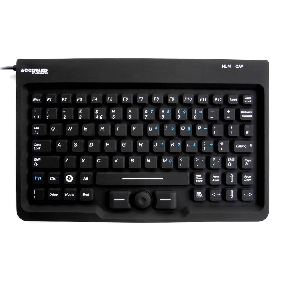 ACCURATUS AccuMed IP67 Antibacterial Medical Mini Keyboard with Mousepad