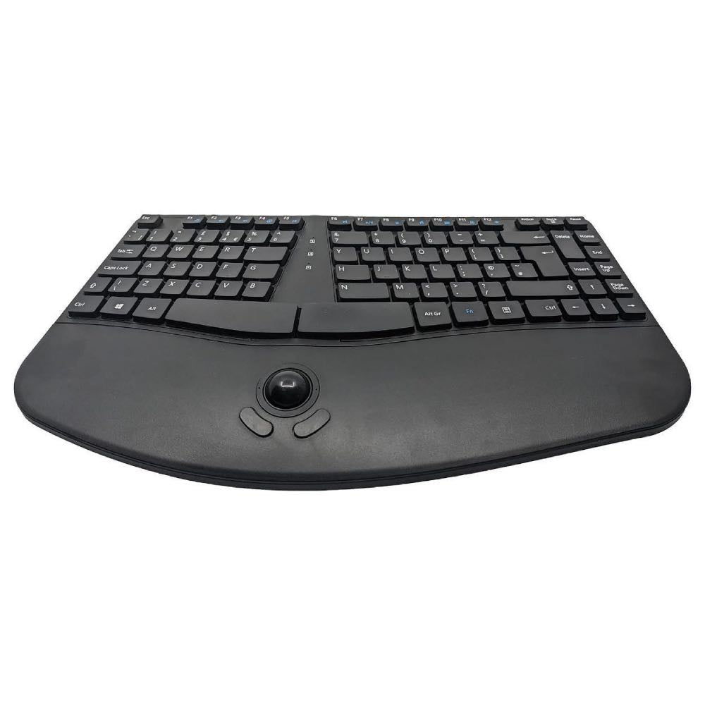 ACCURATUS Contour Ergonomic Split Key USB Multimedia Keyboard with Trackball