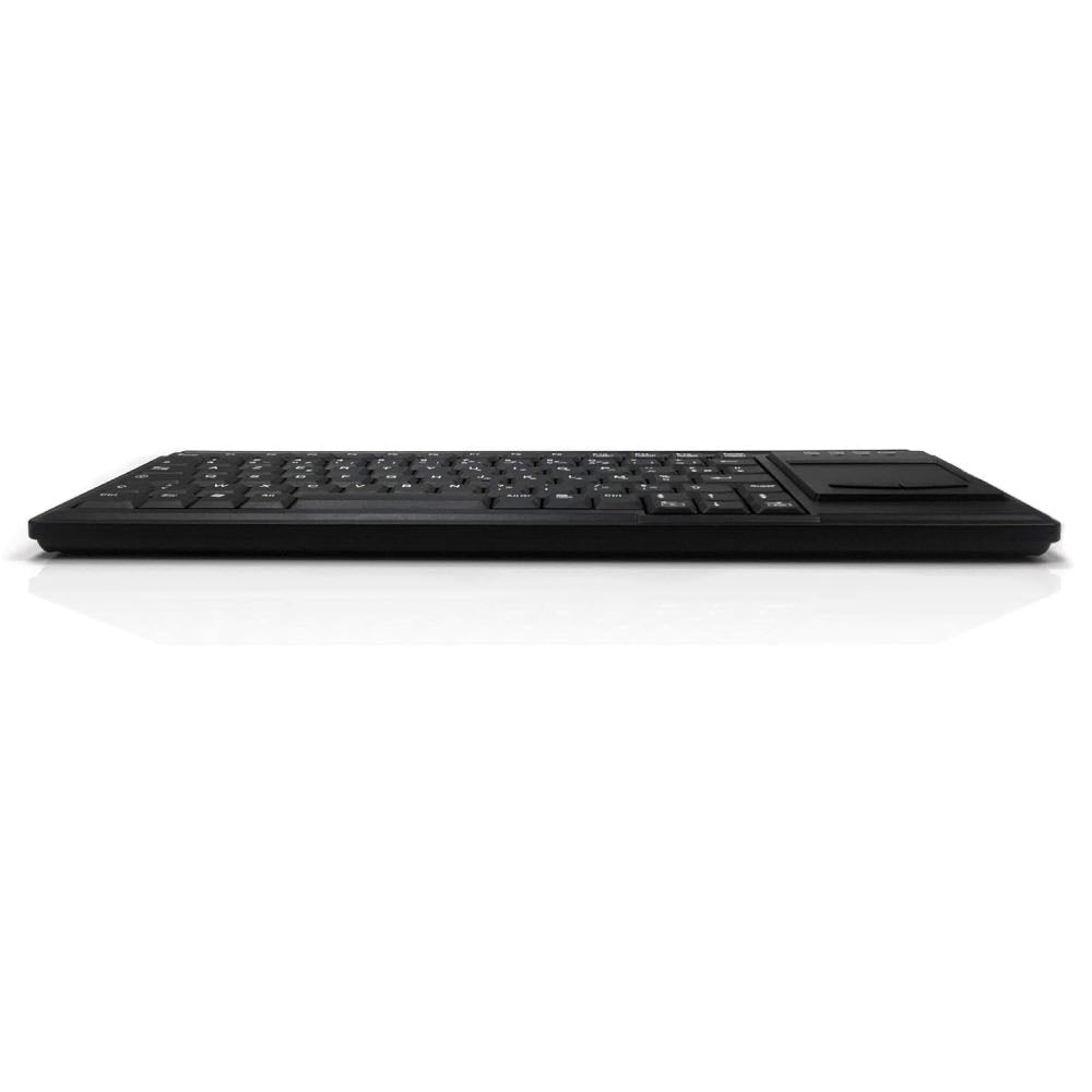 ACCURATUS Mini Compact USB Keyboard with Touchpad & Scissor-Key Design (Black)