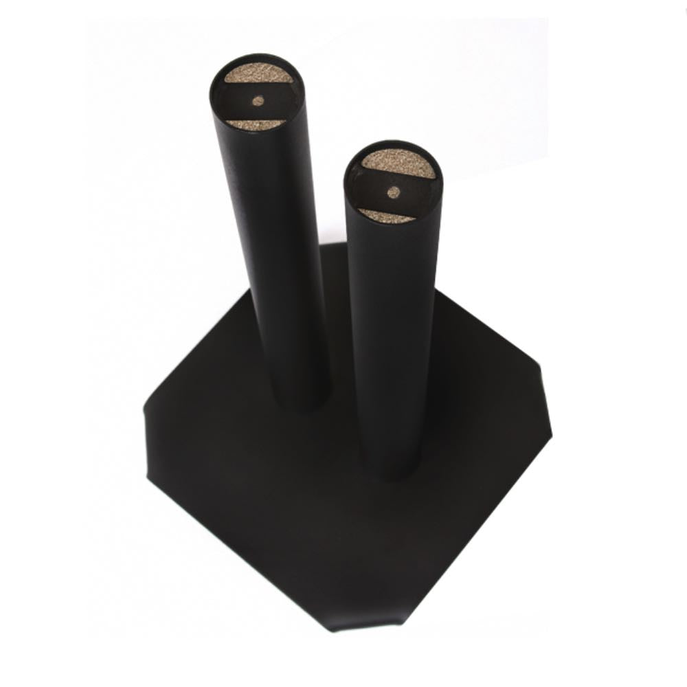 Atlas Speaker Floor Stands in Black with Fillable Columns for Superior Stability & Dampening