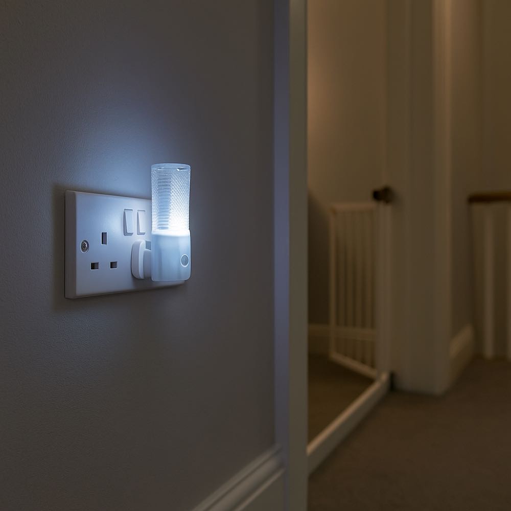 Automatic Plug-In LED Night Light – Low Energy Dusk to Dawn Sensor