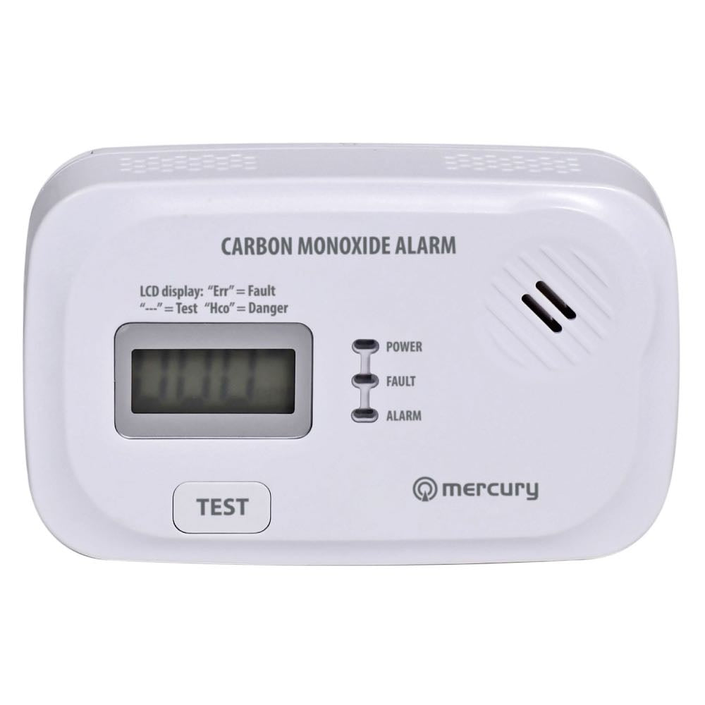 Battery-Powered Carbon Monoxide Alarm with LCD Display