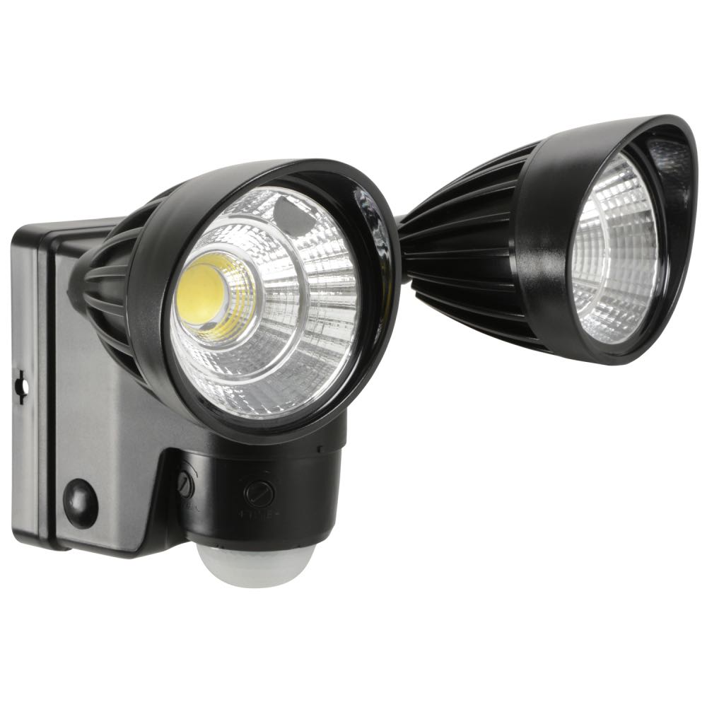 Battery Powered Twin LED Motion Sensor Floodlight – 400 Lumens IP44
