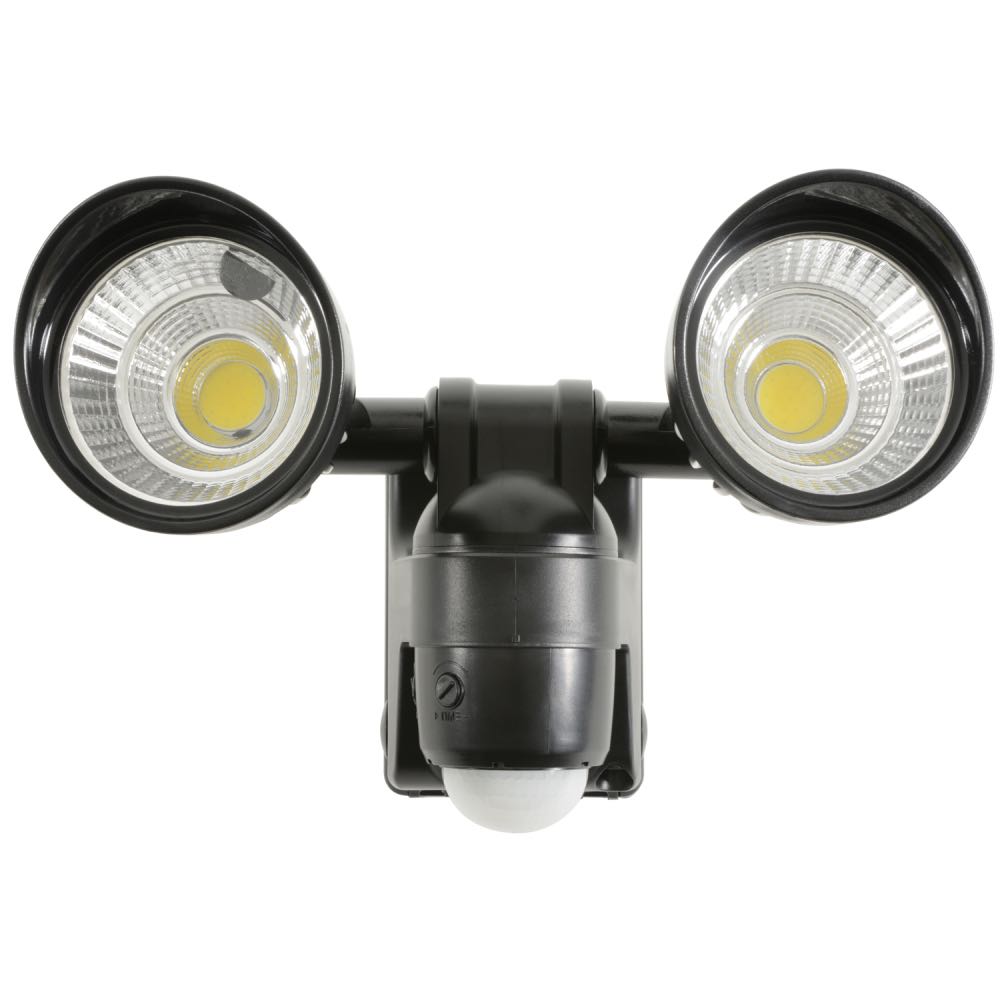 Battery Powered Twin LED Motion Sensor Floodlight – 400 Lumens IP44