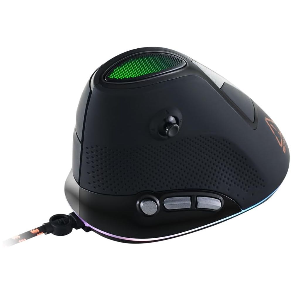 CANYON Emisat Vertical 7 Button Ergonomic RGB Optical Gaming Mouse (Black)