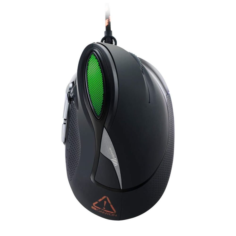 CANYON Emisat Vertical 7 Button Ergonomic RGB Optical Gaming Mouse (Black)