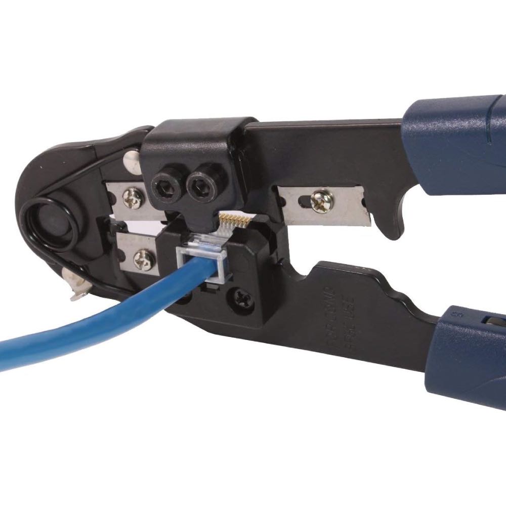 CAT5/CAT6 RJ45 8P8C Crimping, Cutting & Stripping Tool – Professional Network Cable Crimper