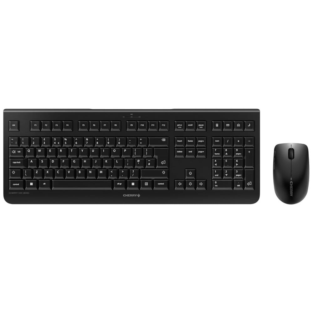 CHERRY DW 3000 Wireless 2.4 GHz Low-Profile Keyboard & Mouse Set (QWERTY – UK Layout)