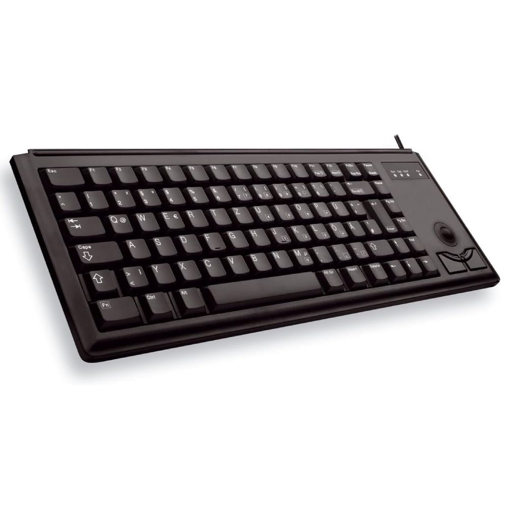 CHERRY G84-4400 Compact PS/2 Wired Trackball Keyboard (Black)