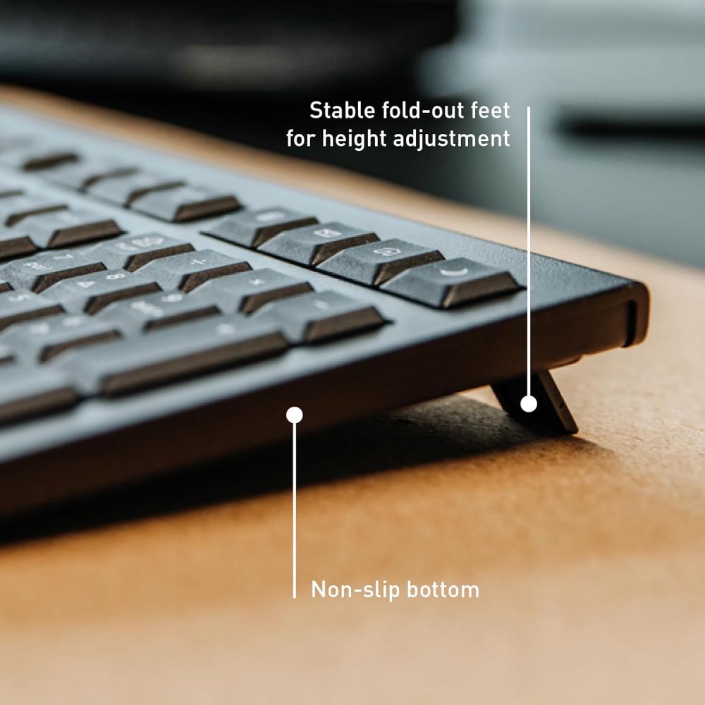 CHERRY KW 3000 Low-Noise Wireless Full-Size UK Keyboard (Black)