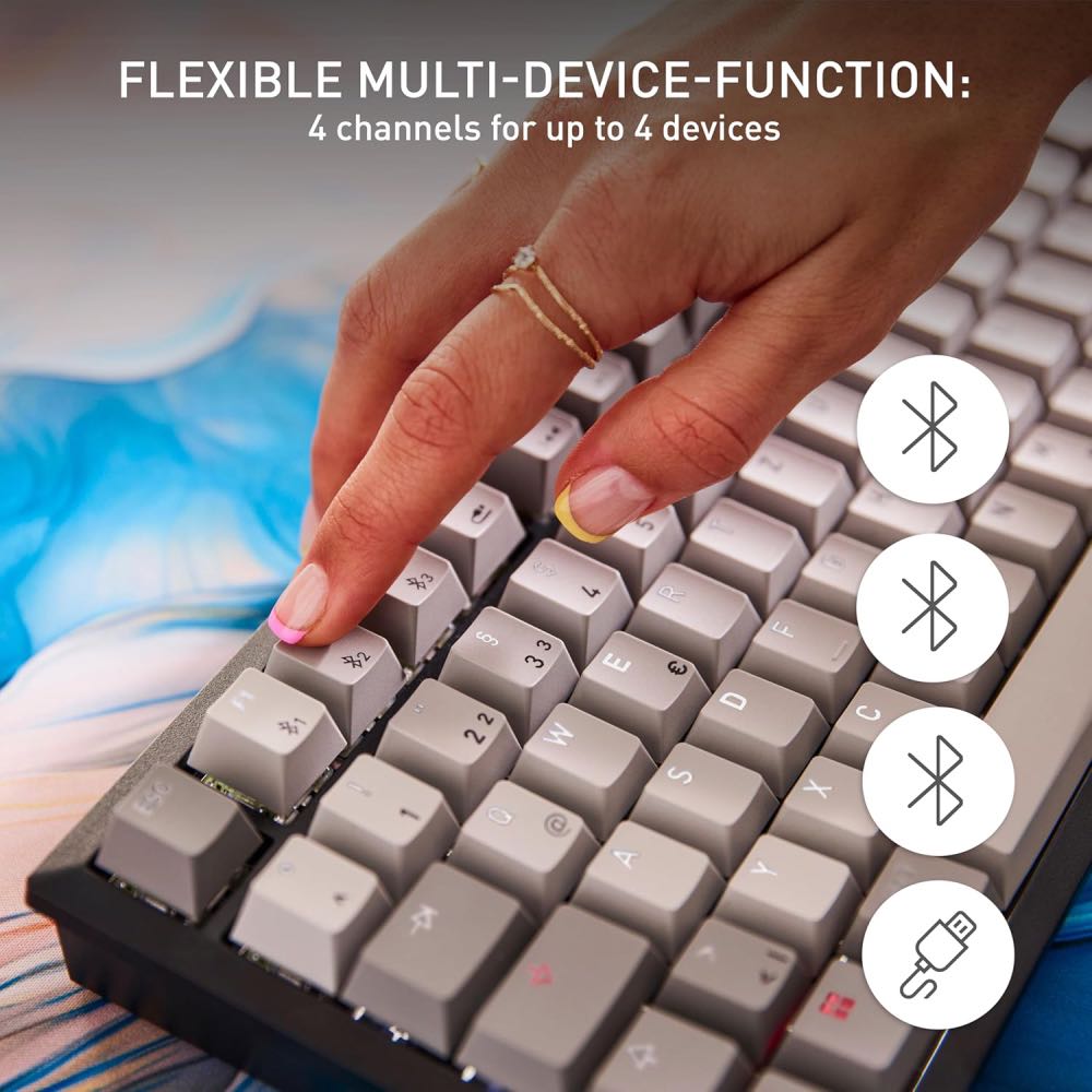 CHERRY KW 300W MX Compact Wireless Hot-Swap Mechanical Gaming Keyboard (UK Layout)