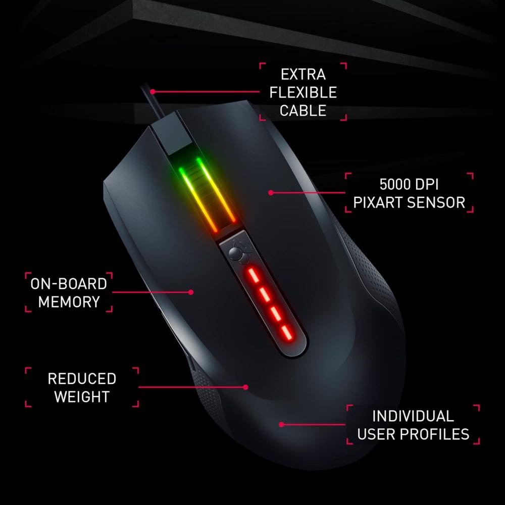 CHERRY MC 2.1 RGB Wired Gaming Mouse with Ergonomic Precision Control (Black)