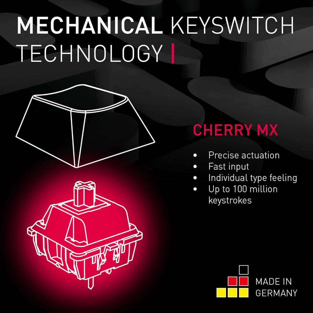 CHERRY MX 3.0S Wireless Mechanical Gaming Keyboard (Full-Size UK Layout)