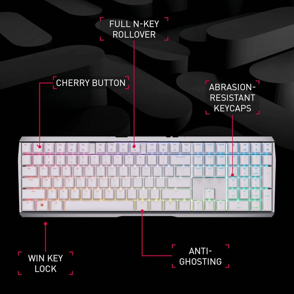 CHERRY MX 3.0S Wireless Mechanical Gaming Keyboard (Full-Size UK Layout)