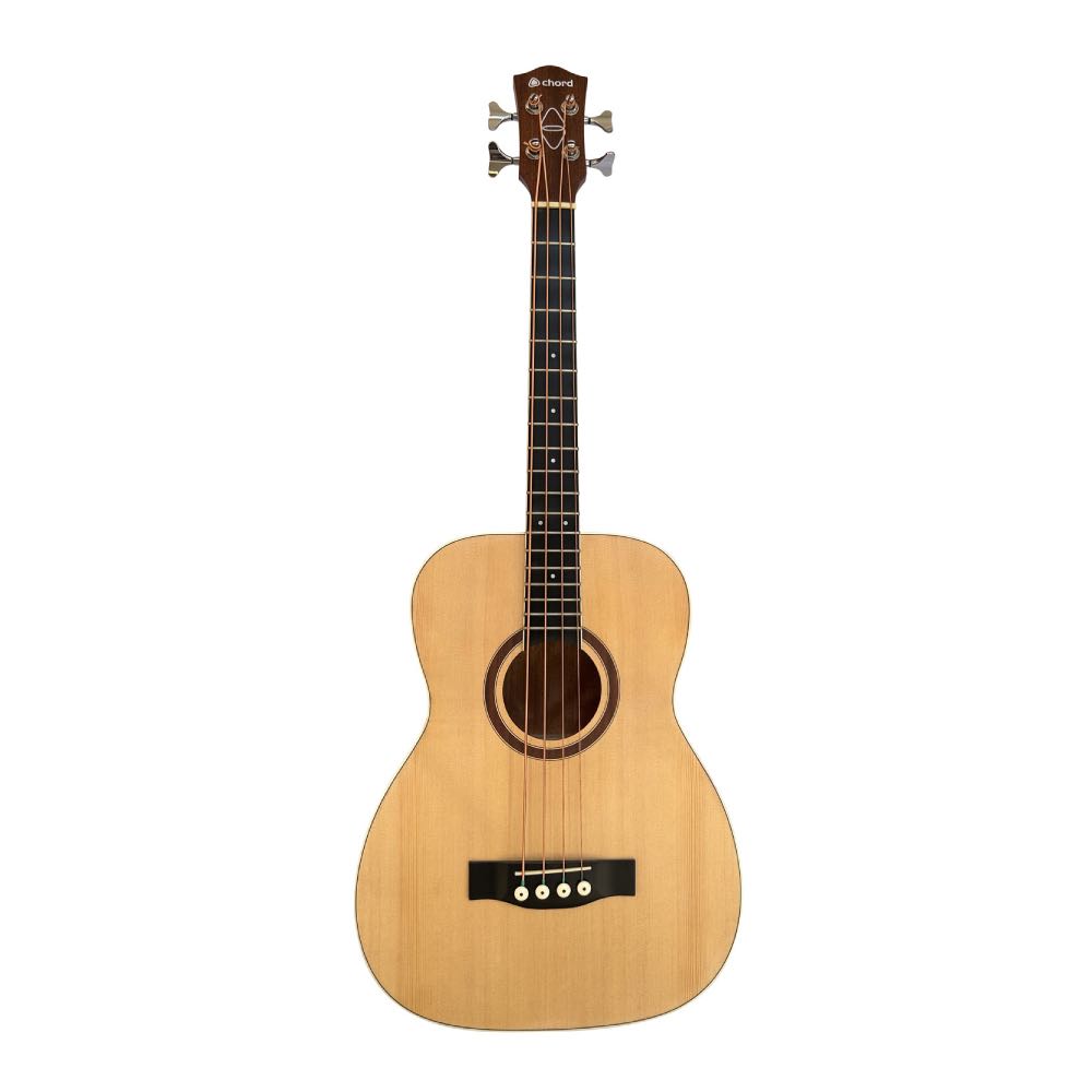 Chord BOM-40 Short 4-String Electro-Acoustic Bass Guitar with Built-in EQ & Tuner