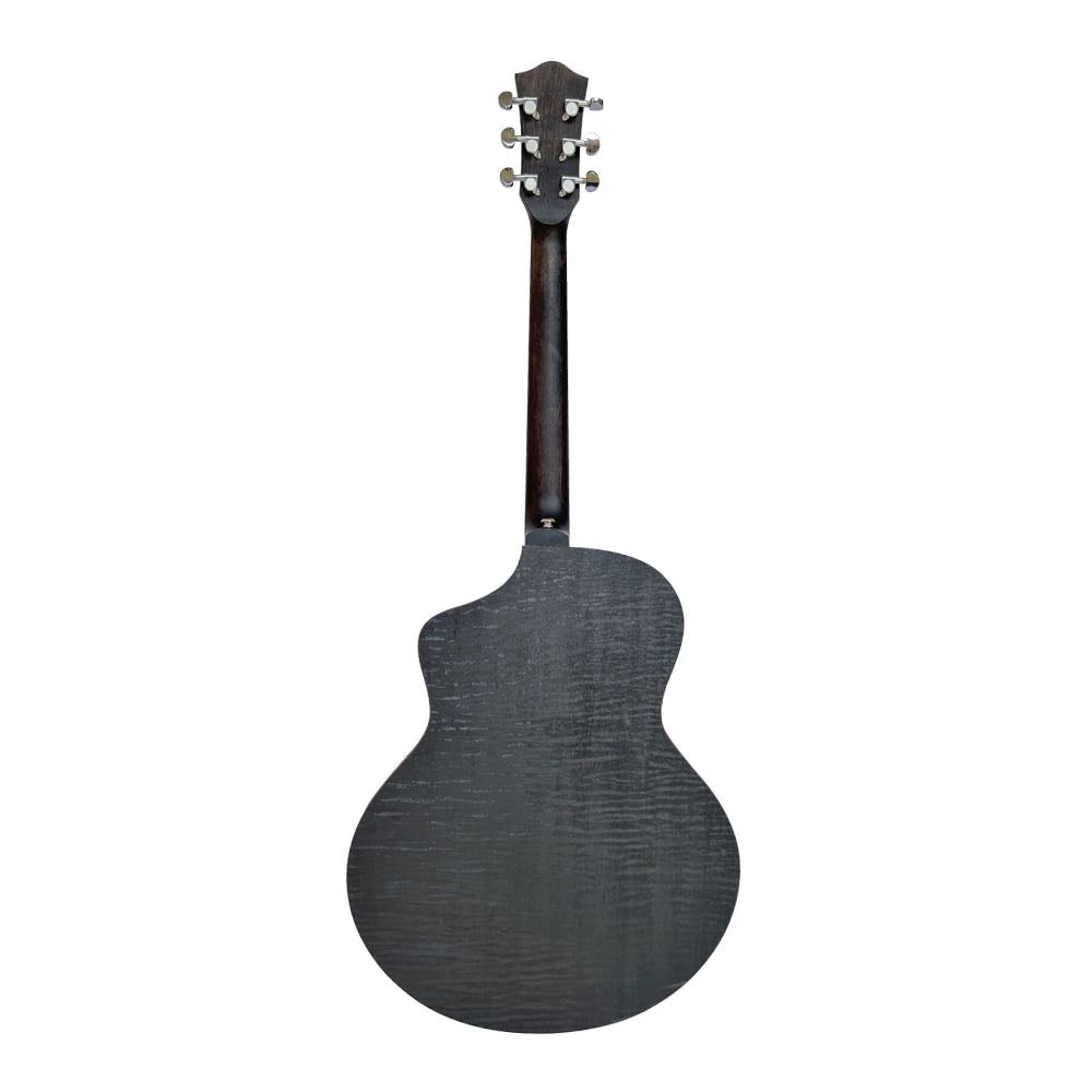 Chord Nomad Series Electro-Acoustic Guitar with EQ & Tuner – Black Quilted Maple
