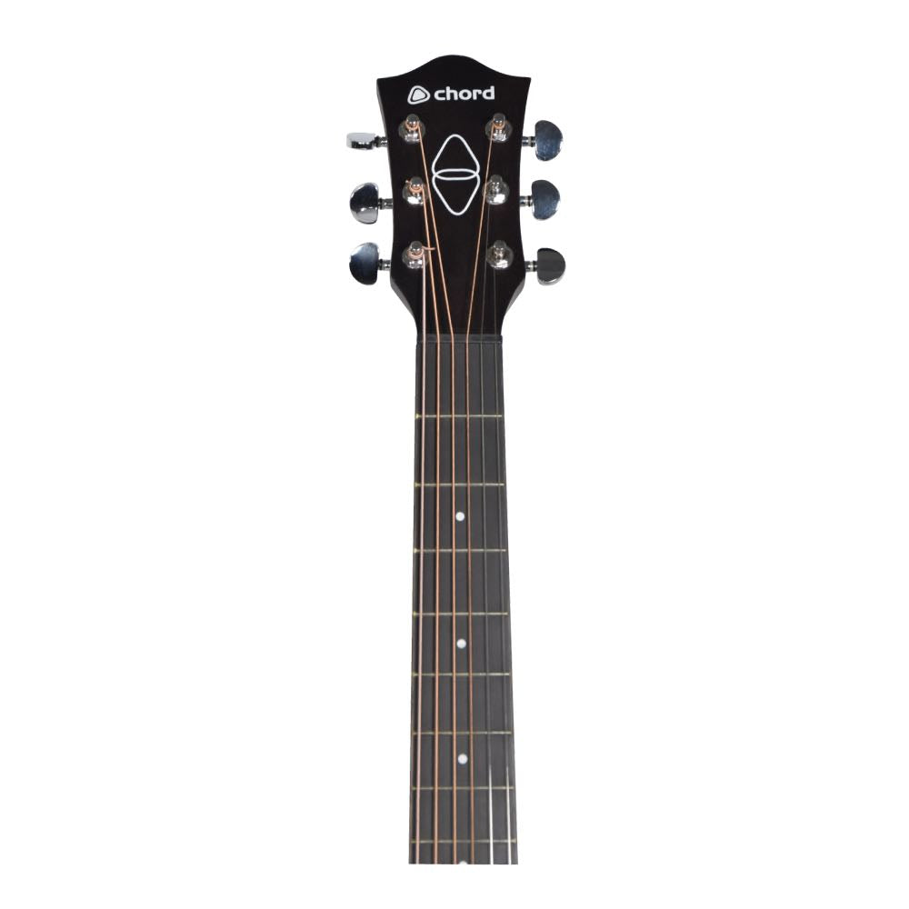 Chord Nomad Series Electro-Acoustic Guitar with EQ & Tuner – Black Quilted Maple