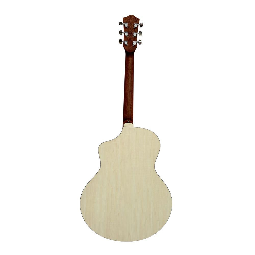 Chord Nomad Series Electro-Acoustic Guitar with EQ & Tuner – White Quilted Maple