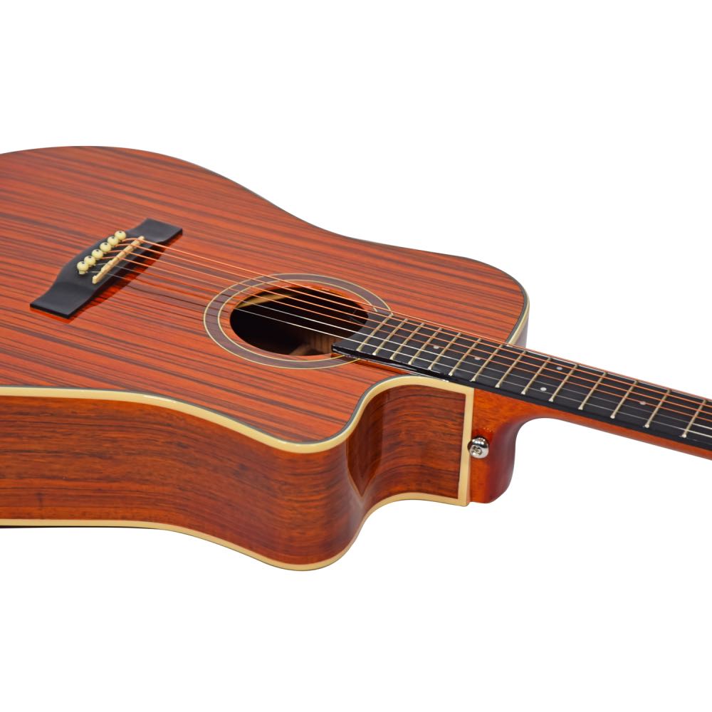 Chord Sundown Electro-Acoustic Guitar – Dark Zebrano Finish