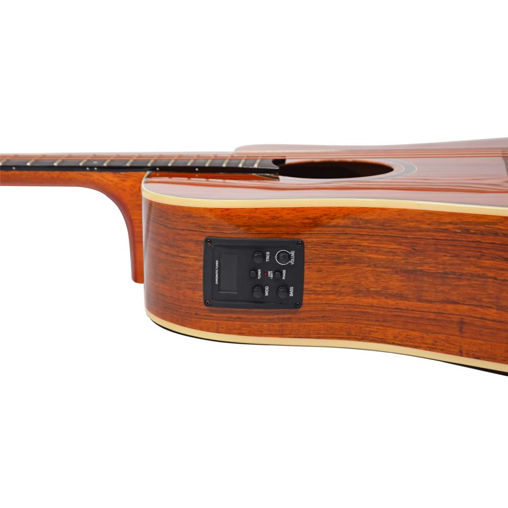 Chord Sundown Electro-Acoustic Guitar – Dark Zebrano Finish