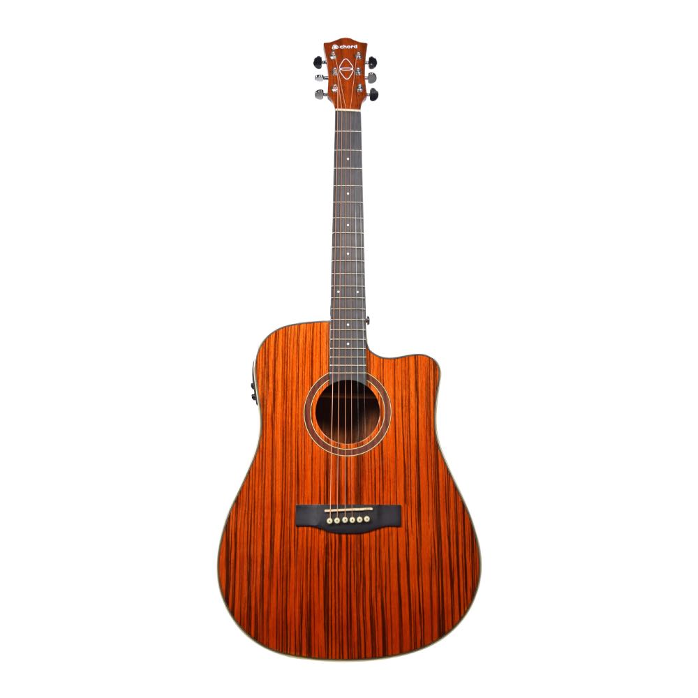 Chord Sundown Electro-Acoustic Guitar – Dark Zebrano Finish
