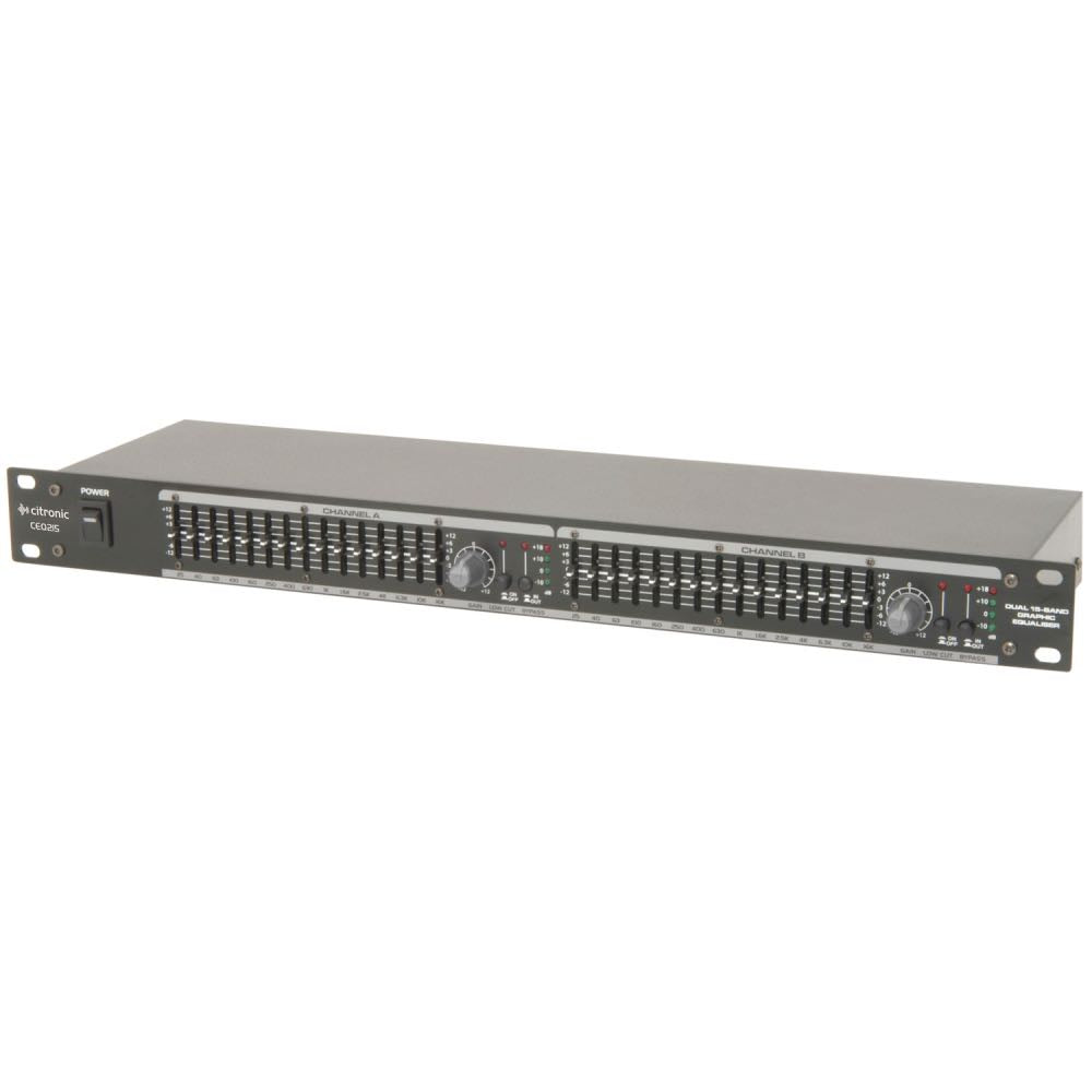Citronic CEQ215 Dual 15-Band Rackmount Graphic EQ