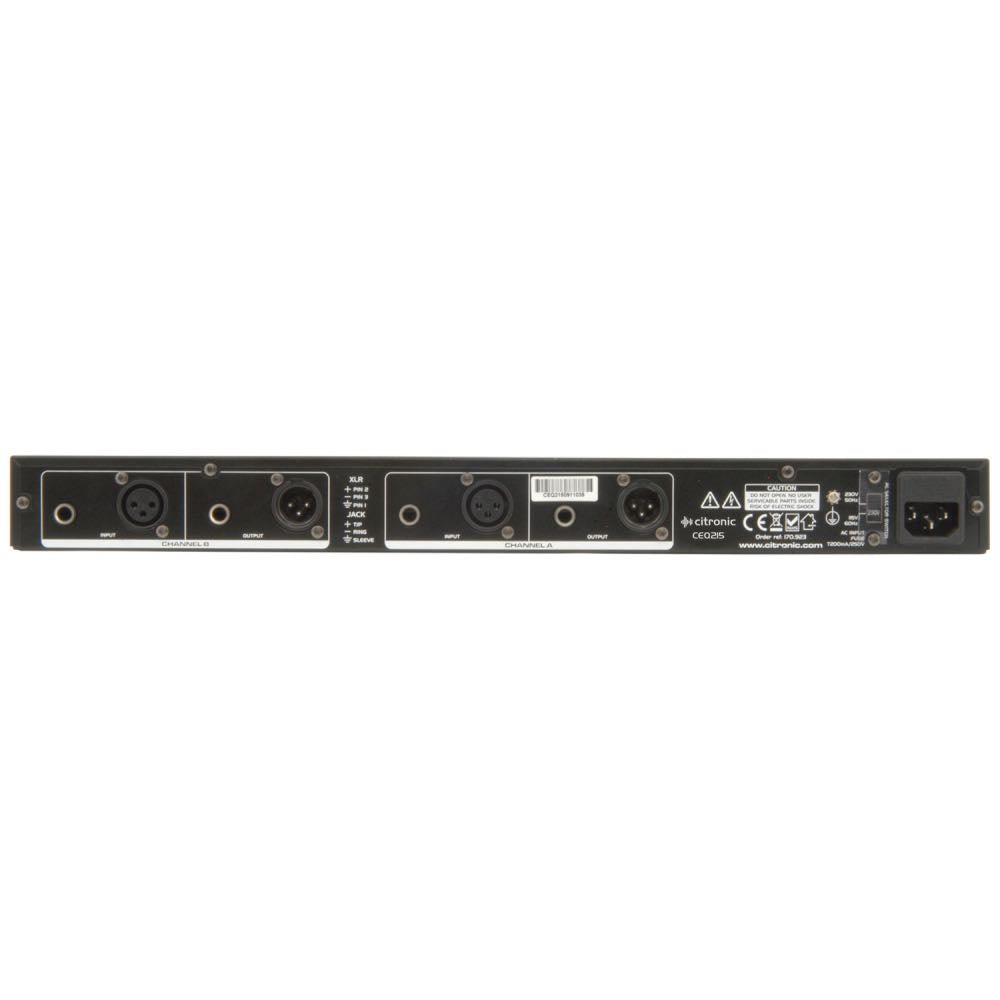 Citronic CEQ215 Dual 15-Band Rackmount Graphic EQ