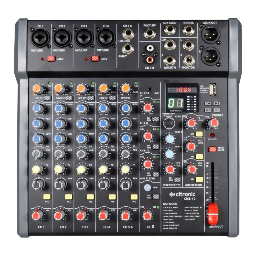 Citronic CMB-Series Mixing Console with DSP, USB, PC & Bluetooth