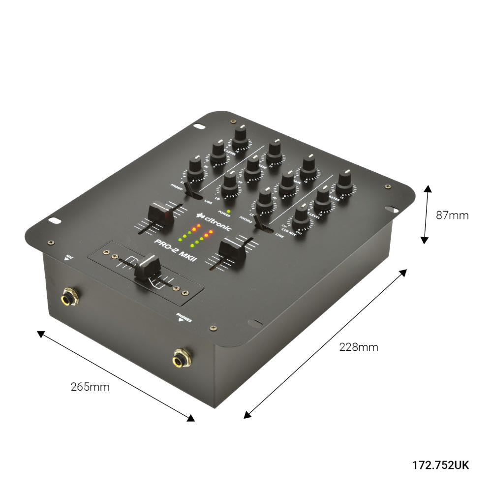 Citronic DJ Mixer PRO-2 MKII 2-Channel