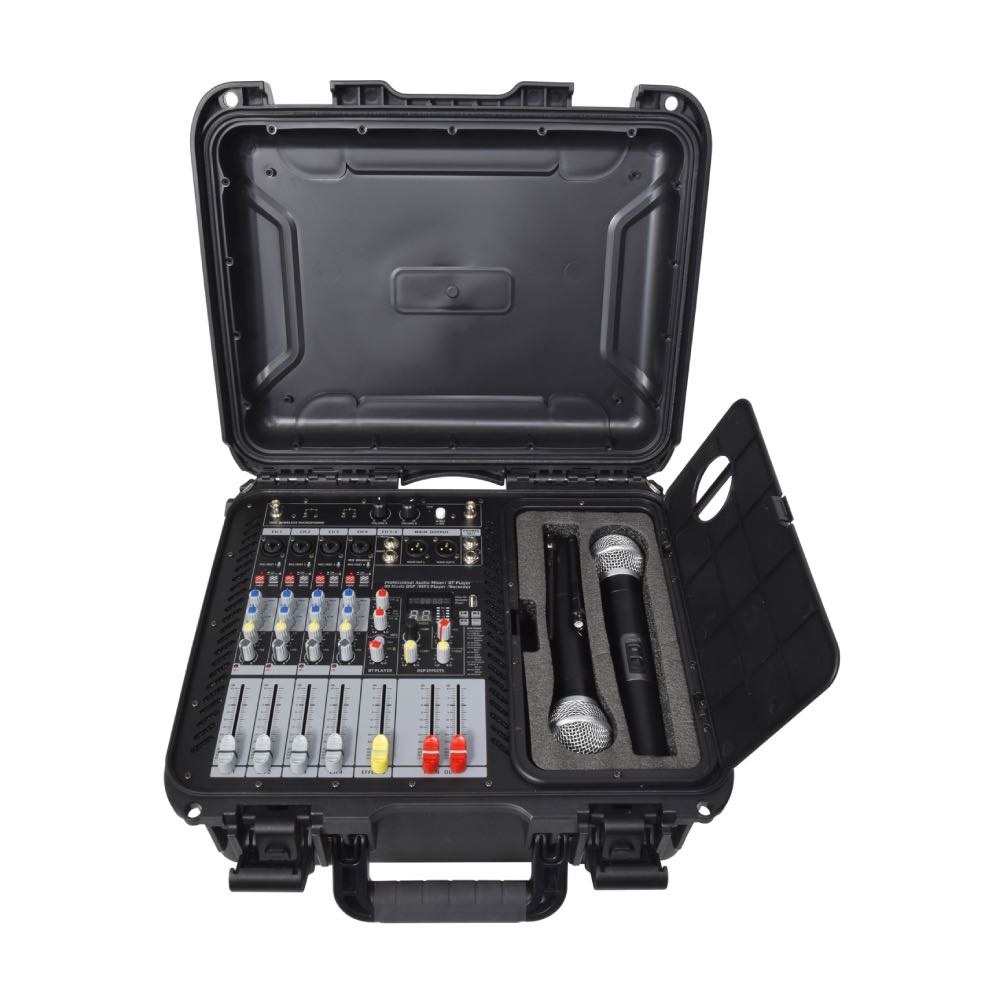 Citronic FLITE-600 2x300W Mobile DJ PA Mixer with DSP, USB, Bluetooth & 2 UHF Mics