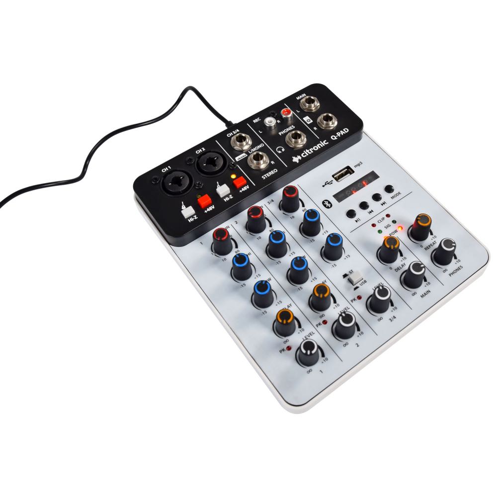 Citronic Q-PAD Mini Mixer with USB, Bluetooth & Audio Interface