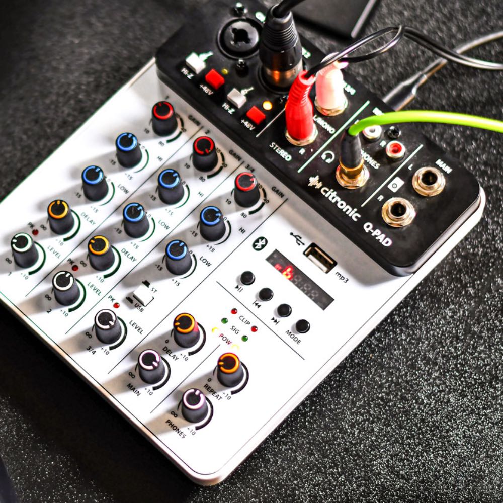 Citronic q pad mini mixer with usb bluetooth audio interface