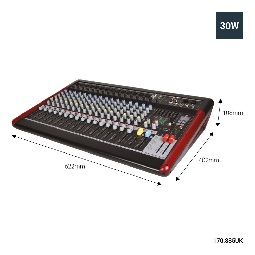 Citronic SX-18 Live 16-Channel Bluetooth Mixing Console
